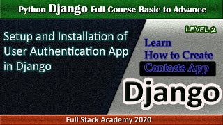 Python Django CRUD | User Authentication Setup