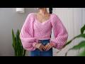 How to Crochet: Cable Stitch Sweetheart Sweater | Pattern & Tutorial DIY