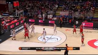 Derrick Williams highlights (Armani Olimpia Milan-Bayern Munich: 78-80)