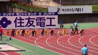 【男子100m】祝山縣復活の9.95