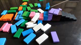 colorful rainbow dominoes satisfying domino screenlink