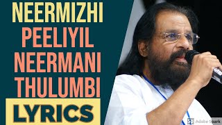 നീർമിഴി പീലിയിൽ നീർമണി തുളുമ്പി യേശുദാസിൻ്റെ വരികൾ | വചനം | യേശുദാസ് മലയാളം HIT ഗാനം നീർമിഴി