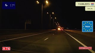 Driving from Düsseldorf (Germany) to Genk (Belgium) through Netherlands 13.08.2015 Timelapse x4