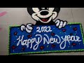 2022 happy new year rangoli🎈 happy new year rangoli 🎈 new year special rangoli with mickey mouse✨️❣️