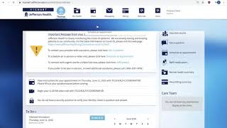 Starting your Jefferson MyChart Video Visit on a Personal Computer