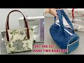 Just one cut make two hand bag used sewing tips  | tote bag