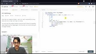 LeetCode Add Strings | Simple Python3 Solution
