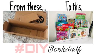 BOOKSHELF DIY OUT FROM CARDBOARD | Crafting Fring