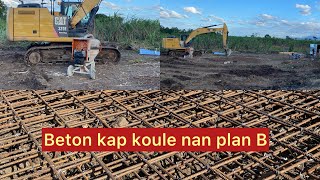 Anpil beton koule jodia nan basen plan B bravo kpk avèk pam kap travay Viv ayiti