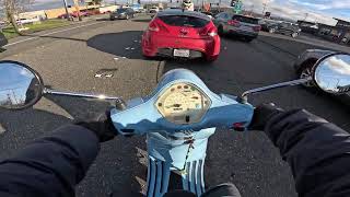 Vespa LX 150 First Commute! How is it to ride to work in 2024? It’s the best! Town Ride POV!