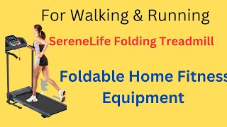 SereneLife Folding Treadmill - Foldable Home Fitness Equipment