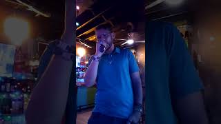 Joshua Hopkins Singing at karaoke my heart will go on by celine dion