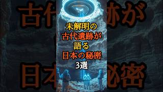 未解明の古代遺跡が語る日本の秘密3選 #歴史ミステリー #歴史の謎  #古代日本