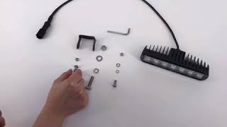 How to install 6” 18w led work light bar