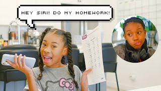 Hey Siri! Can You Do My Homework? | Sekora And Sefari Play Funny skit