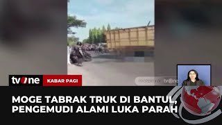 Moge Oleng Hantam Truk yang Putar Arah, Pengemudi Alami Luka Berat | Kabar Pagi tvOne