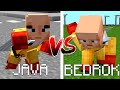 One Punch Man in Fisk Superheroes - Minecraft BEDROCK vs Minecraft JAVA