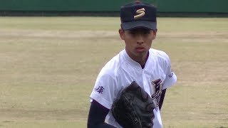 三田松聖・菊池 凌生（３年・塚口）【８回８Kの好投】