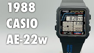 Review and talk about 1988 Casio AE-22w twin graph