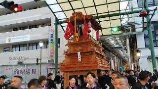 愛媛県西条祭り御殿前に向かう、だんじり③