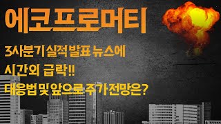 [에코프로머티] 실적이슈에 시간외 급락!! 대응법 및 앞으로 주가 전망은?