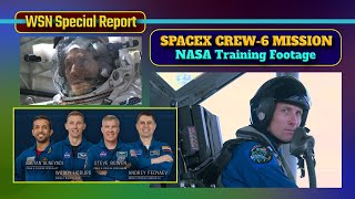 SpaceX Crew-6 NASA Training Footage - Spacewalk Simulations, ISS Familiarization, Jet Flying