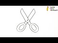 how to draw a scissors step by step ✂️ scissors drawing easy