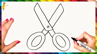 How To Draw A Scissors Step By Step ✂️ Scissors Drawing Easy