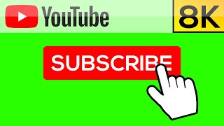 Subscribe Button Green Screen Animation, Bell & Notifications (UHD 8K 60FPS - No Copyright)