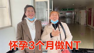 怀孕三个月跟婆婆去医院检查做NT，婆婆看到胎儿在动瞬间落泪，第一次真实的感受到小宝宝，愿你平安出生