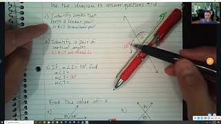 NOTES: Lesson 1.3b - angle pair relationship