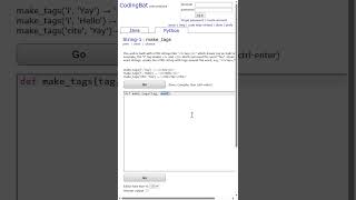 🧮 CodingBat – Python - String 1 - 03 make_tags