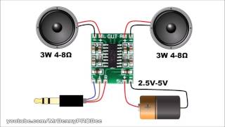 █ Mini 2 Channel 3W Audio Amplifier Board PAM8403 █