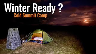 Solo Wild Camp | Summit | Sub Zero Winter #camping #scotland #uk