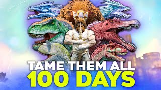 I HAVE 100 DAYS TO BEAT ARK HARDCORE RAGNAROK AND TAME EVERYTHING ON THE MAP!