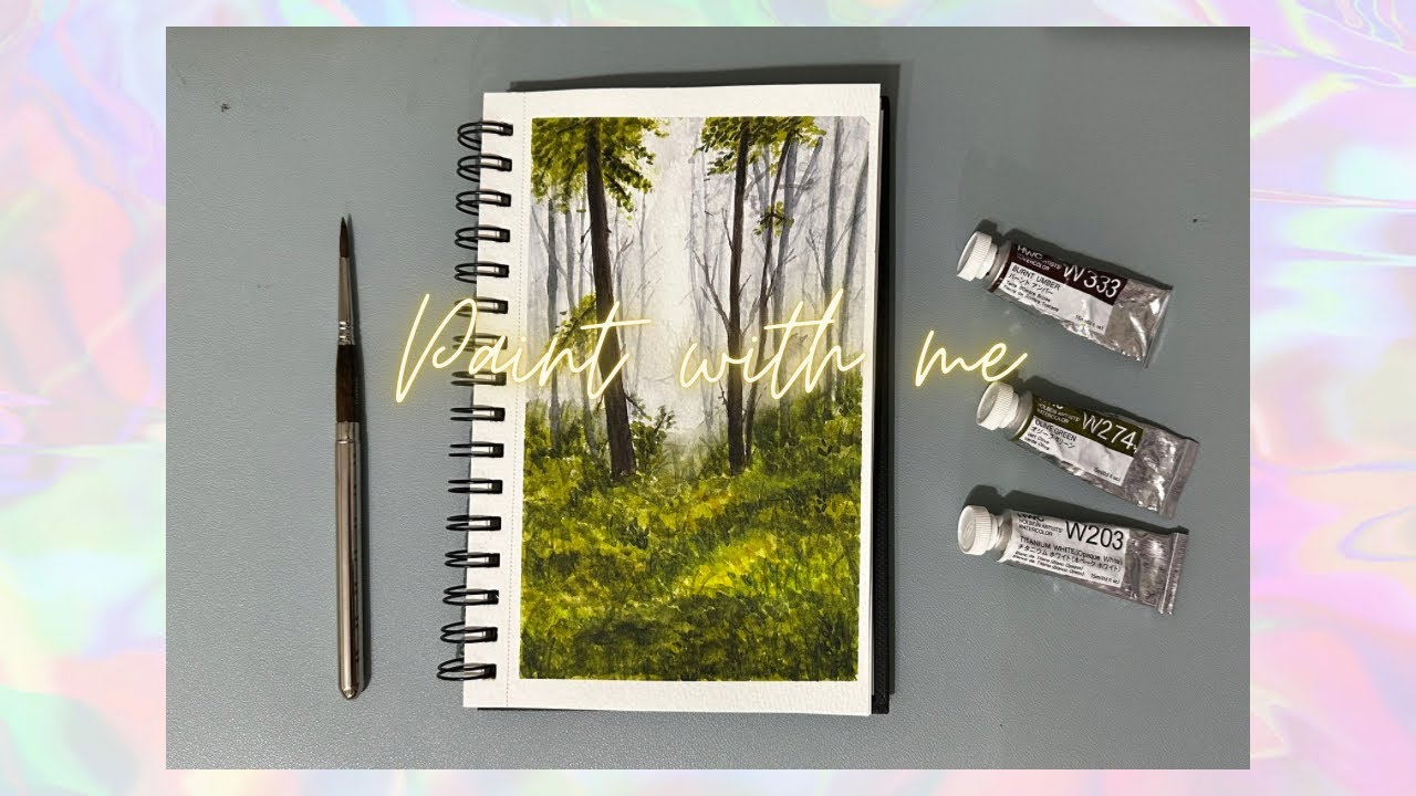 Forest Scenery Watercolor Art Watercolor Watercolorpainting