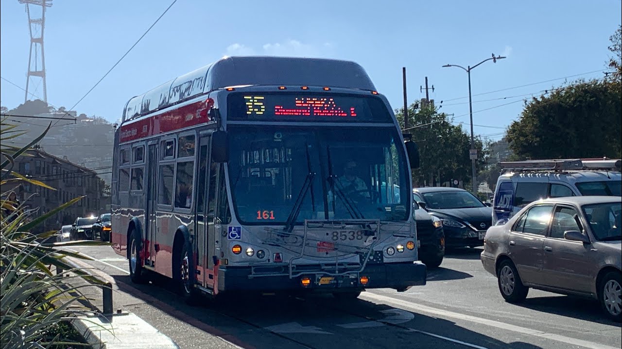 NEW BUS | SF MUNI 2022 ENC EZ Rider II BRT HEV 30' #8538 On 35 Eureka ...