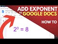 How to Make Exponents in Google Docs