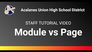 Canvas Tutorial: Module vs Page