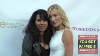 Suleka Mathew and Victoria Smurfit at the Homecoming Premiere at Laemmle's Music Hall in Beverly Hil