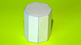 Como hacer un prisma octogonal / Octagonal prism