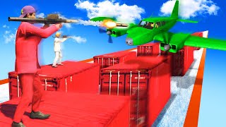MILE HIGH CONTAINER AVALANCHE SURFING! (GTA 5 Funny Moments)