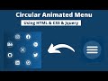 How to Make Circular Menu with HTML, CSS and jQuery || Radial Menu With jQuery