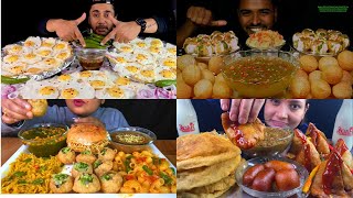 SUNNY SIDE UP EGG EATING COMPETITION,PANIPURI EATING CHALLENGE,BURGER,SAMOSA,STREET FOOD,EATING SHOW