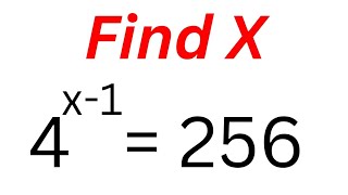 A Nice Math Problem 4^x-1=256 | Solve In 1 Minute@olustatmathclass7999