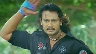 Darshan Killed Rowdy in front of Heroine Namitha | Indra Kannada Movie Action Scene