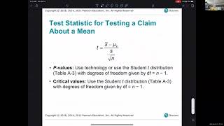 8.3  Testing a Claim About a Mean