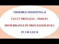 FAULT MESSAGE F0601P1 DISTURBANCE IN PROCESSOR BUR1