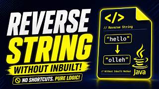 How to Reverse String Without Built-in Methods (Two Pointer Approach ) | Interview Java Question