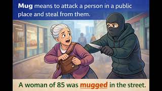 STOP saying" Steal"! Learn Rob,Mug and Burgle in one minute #English tips#Daily English